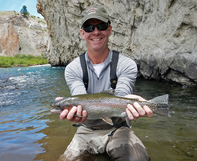 Will and his nice rainbow trout